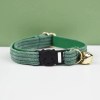 image 1 Green cat collar with bell and cat buckle