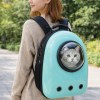 image 1 Woman carrying cat in bubble backpack outdoors