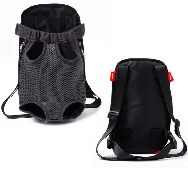 image 1 Grey and black pet carrier backpack