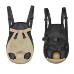 Beige and black pet carrier backpack
