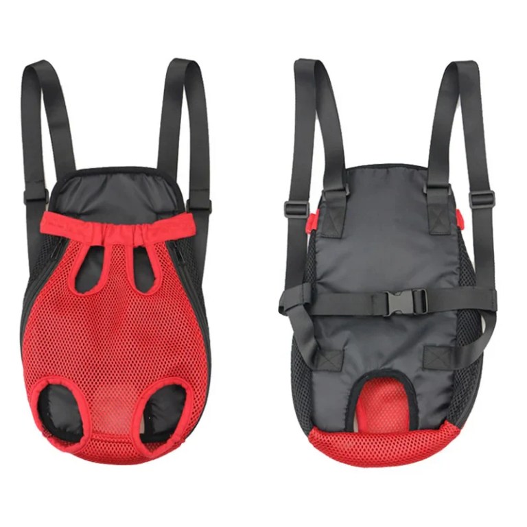 Red and black pet carrier backpack