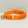 image 1 Orange pet collar with bell and buckle