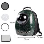 Green pet carrier backpack with bubble window