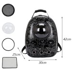 Black pet carrier backpack with bubble window