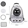 Teddy bear print pet carrier backpack with bubble window