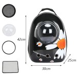 Black pet carrier backpack with bubble window