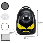 Black pet carrier backpack with bubble window