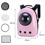 Pink pet carrier backpack with bubble window