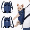 image 3 Small dog in blue denim pet carrier backpack
