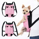 image 3 Small dog in pink pet carrier backpack