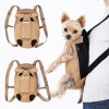 image 3 Small dog in beige front pet carrier backpack