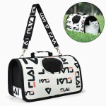 image 3 Black and white pet carrier with shoulder strap