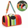 image 3 Rainbow-striped pet carrier bag with shoulder strap