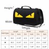 image 4 Black pet carrier bag with size chart