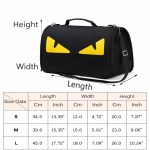 image 4 Black pet carrier bag with size chart