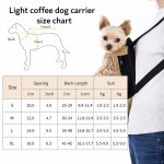 Light coffee dog carrier size chart and puppy