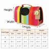 image 5 Colourful striped pet carrier with size dimensions chart