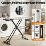 artiss foldable ironing board with iron rest ironing board for laundry room arrow Compact folding ironing board in modern laundry