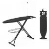 artiss foldable ironing board with iron rest ironing board for laundry room Black ironing board with metal frame and stand