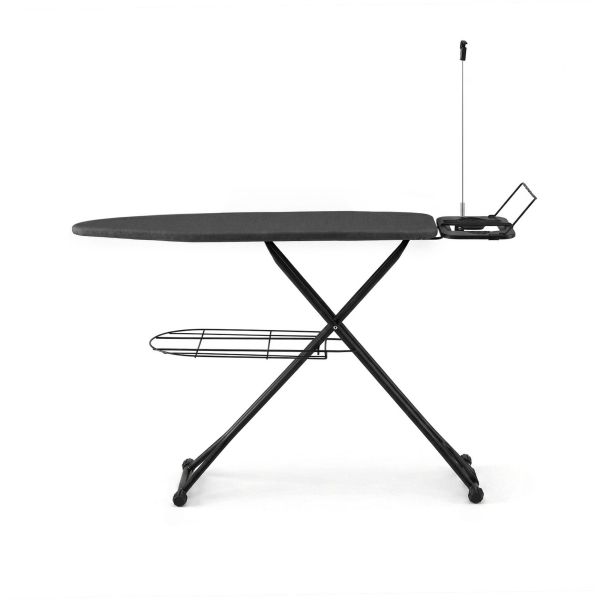 artiss foldable ironing board with iron rest ironing board for laundry room Black adjustable ironing board with iron rest
