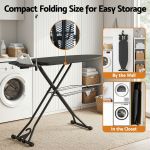 artiss foldable ironing board with iron rest ironing board for laundry room Compact folding ironing board in modern laundry room