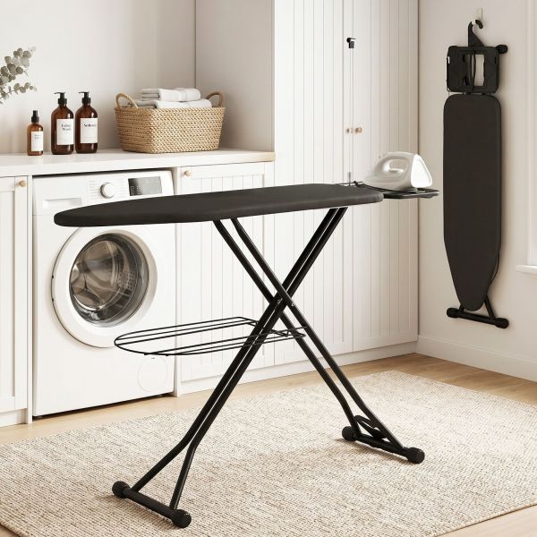 artiss foldable ironing board with iron rest ironing board for laundry room Modern laundry with black ironing board and washer