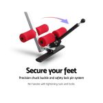 Adjustable foot holder with red foam rollers