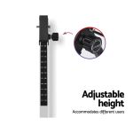 Adjustable height pole with measurement scale