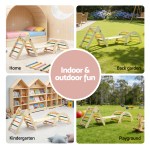 Wooden climbing frame for indoor and outdoor play