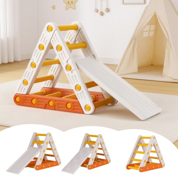 Indoor toddler slide and climbing frame set