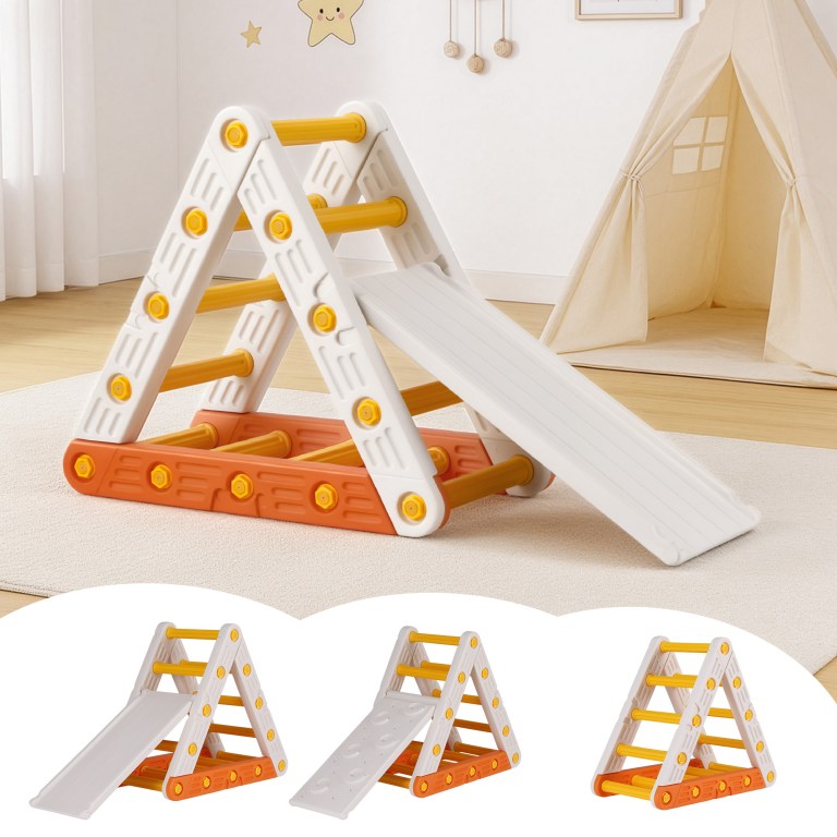 Indoor toddler slide and climbing frame set