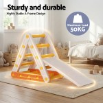 Sturdy kids slide with A-frame design indoors
