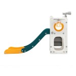 Children’s plastic slide with mini basketball hoop