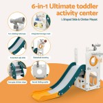 6-in-1 toddler slide and climber playset