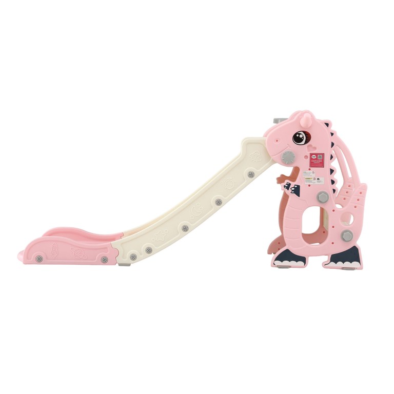 Pink dinosaur-shaped children's slide