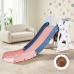 Pastel toddler slide in bright living room
