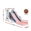 Children’s indoor slide with dimensions and small basketball