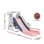 Children’s indoor slide with dimensions and small basketball