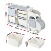 Kids car-shaped toy storage organiser with dimensions