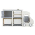 keezi toy storage organizer with 4 storage bins and cabinet, bookcase kids toys box, toy storage for kids room, playroom, bedroom, nursery, car shaped Children’s truck-shaped storage unit with pull-out bins