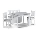 White and grey children’s table and chair set
