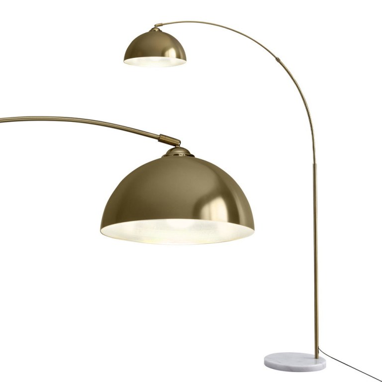 lamp floor arc gd 202509181548 00.jpg Modern brass arched floor lamp with dome shade