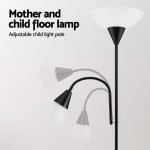 Black mother and child adjustable floor lamp