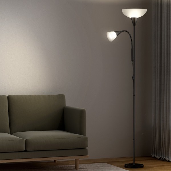 artiss floor lamp mother and child modern home living room office reading black Modern floor lamp beside sofa in living room