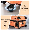 wanderlite 28 trunk luggage suitcase travel 5 wheels type c port tsa orange" Orange suitcase with 360-degree spinner wheels
