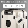 Suitcase with multi-rubber pads for stability