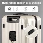 Suitcase with multi-rubber pads for stability