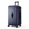 Navy hard-shell suitcase with spinner wheels