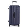 Navy hard-shell suitcase with telescopic handle