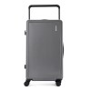 wanderlite 28 wide handle luggage suitcase travel tsa lock anthracite grey" Grey hard-shell carry-on suitcase with wheels
